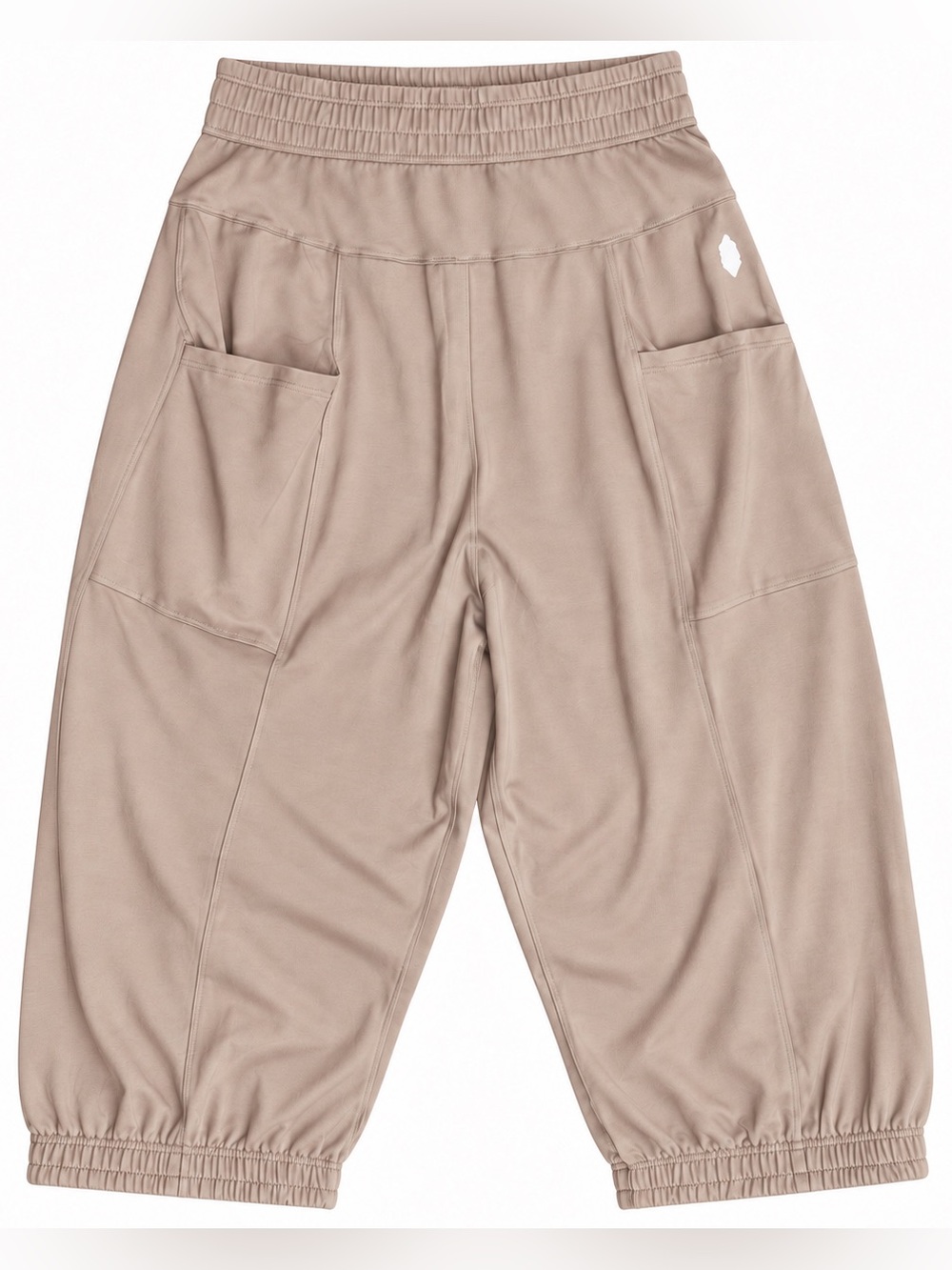 FP Movement by Free People SZ M Tan/White/Navy Wide-Leg Joggers/Waist 31”-40” - Picture 5 of 12
